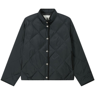 【新品】90%鹅绒BEANPOLE滨波秋冬女老钱风菱形格绗缝轻量羽绒服