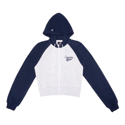 Converse匡威26春新品女子复古潮流撞色连帽短款卫衣 WCJ448-695