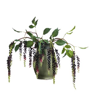 侘寂风仿真花高级感逼真仿真商陆果垂吊果子客厅假花餐桌装饰摆件