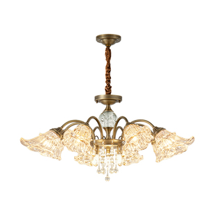 法式吊灯客厅水晶灯中古风美式复古2025新款高级卧室主灯餐厅灯具