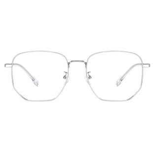 超轻变色近视眼镜框男款自动感光防蓝光可配度数银色大方框眼睛架