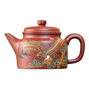 一把泥宜兴紫砂壶原矿底槽清名家手工泥绘德钟家用泡茶壶功夫茶具