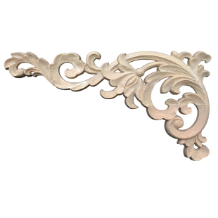 东阳木雕实木角花木雕花片木雕花装饰背景墙花板对角木花镂空直角