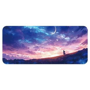 二次元鼠标垫超大号动漫男女生电脑桌面办公电竞游戏键盘桌垫定制