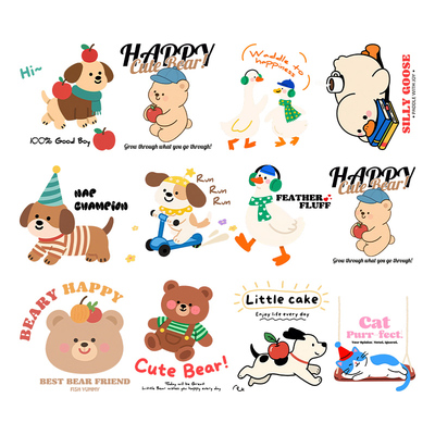 烫画贴娃衣迷你转印贴原创设计