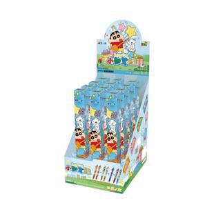 卡游蜡笔小新中性笔 盲盒笔小新笔记捣蛋版黑色自动按动签字水笔正版卡通儿童学习用品套装小学生专用笔文具