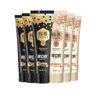 可立克蜂毒牙膏复合肽持久口气清新美白去黄去渍口腔护理6支装