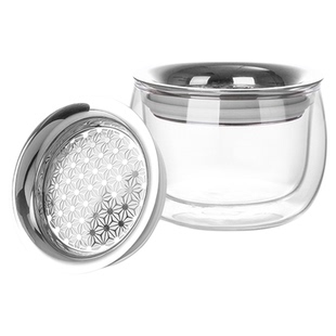 原初格物新式泡茶盖碗工位一人独饮茶具高档双层玻璃不烫手轻奢