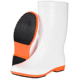 加厚轻便食品靴高筒PVC防滑水鞋厨房防油防水厨师鞋工作软底雨鞋