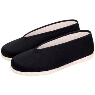 内联升布鞋女手工千层底黑色小元口休闲鞋传统单鞋懒人鞋8603A/G