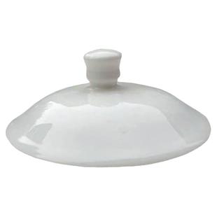 白色杯盖陶瓷杯盖配件圆形通用马克杯盖子办公会议室热水杯茶杯盖