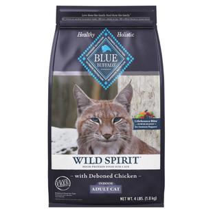 【临期至26年4月】蓝挚BlueBuffalo无谷去骨鸡肉成猫猫粮1.8kg*3