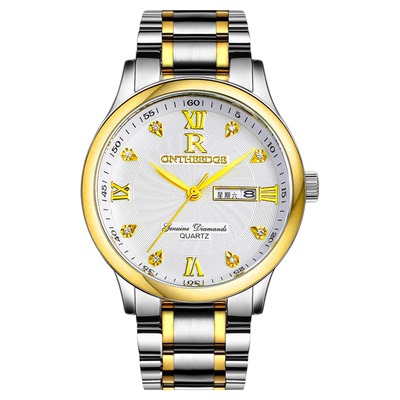 瑞之缘精钢表带防水石英手表商务