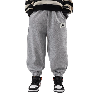 男童加绒裤子秋冬款2025新款长裤秋装中大儿童休闲运动裤男孩卫裤