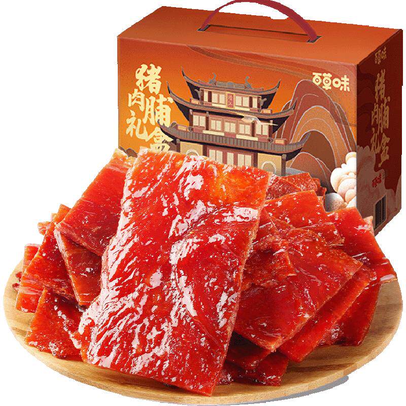 百草味高蛋白休闲零食猪肉脯500g