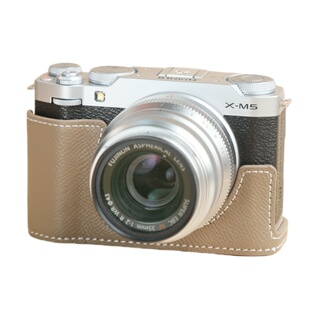 SVEN富士XM5新品真皮保护套大象灰X-M5相机包配件相机套皮套手柄