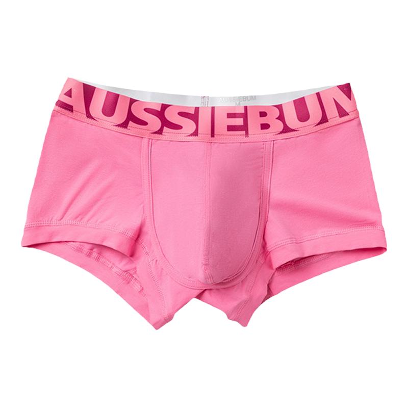 aussiebum男士内裤男纯棉平角裤男生潮流短裤衩性感粉色四角裤头