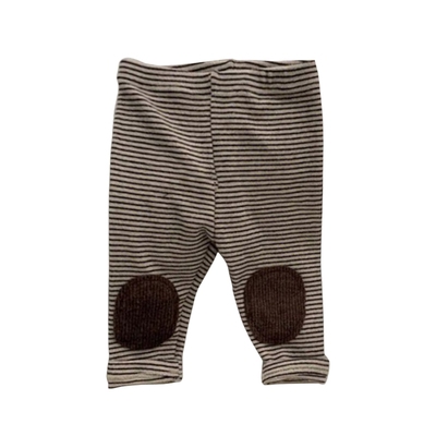 韩版条纹贴布裤外穿