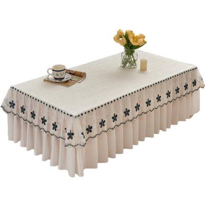 茶几罩桌布茶桌防尘罩防水防油免洗桌布简约北欧奶油风客厅茶盖布