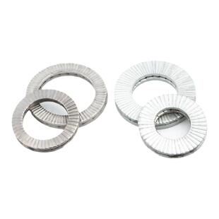 双叠自锁防松垫圈304不锈钢咬合式带齿防松防滑锁紧垫片DIN25201