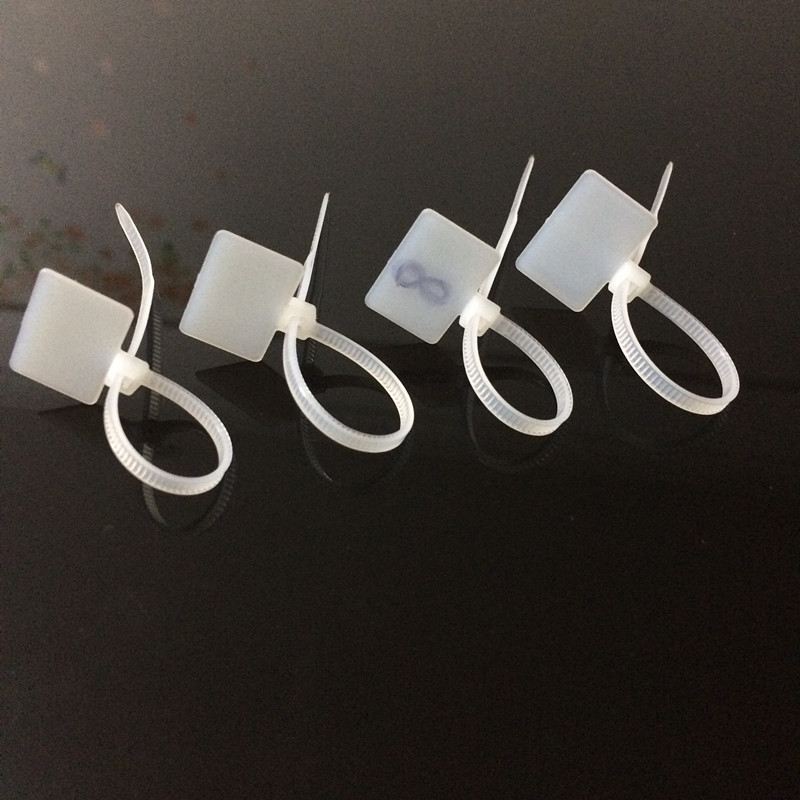 直销供应手写标牌扎带优质白色尼龙塑料标签扎带 质量保证