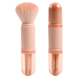 便携化妆刷四合一多功能腮红刷有盖散粉刷眼影刷套装迷你化妆套刷