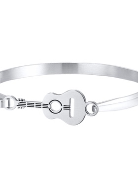 韩版吉他手镯女款轻奢小众设计高级感钛钢女生手环饰品礼物送女友