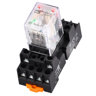 一佳小型中间电磁继电器YJ2N-GS可替换HH52P HH53P HH54P 12V 24V