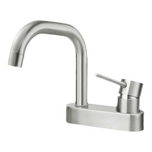 潜水艇洗脸盆双孔水龙头卫生间不锈钢洗手盆台面盆冷热水二合一头