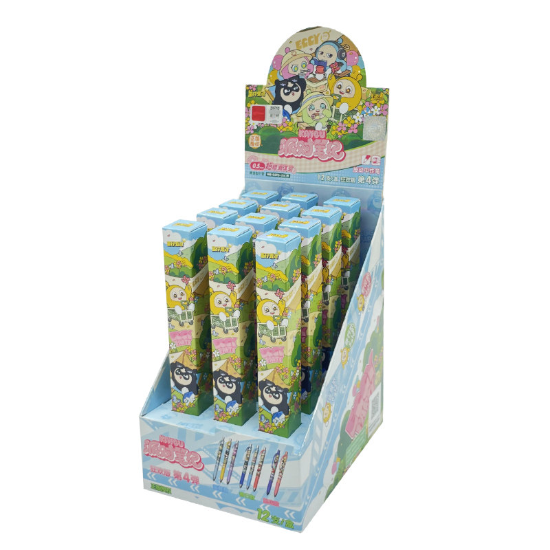 正版卡游蛋仔派对中性笔第4弹狂欢版按动式四弹按压盲盒儿童小学3