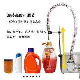 RXB-1润滑机油食用色拉油蜂蜜糖浆凝胶果汁粘稠汤汁自吸灌装机