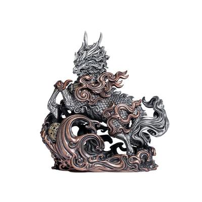 琢匠麒麟摆件s925银招财纳福