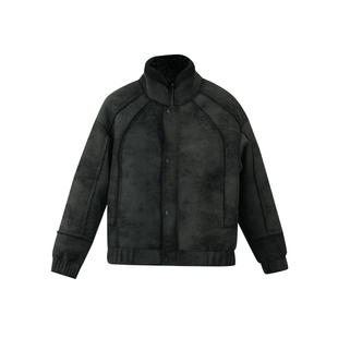 男士翻领夹克2025冬季新款加厚加绒保暖休闲时尚潮流帅气皮衣外套