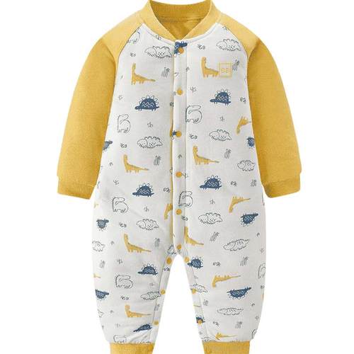 Goodbaby好孩子婴儿连体衣保暖宝宝衣服夹棉加厚爬服纯棉哈衣冬季
