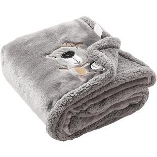 羊羔绒被子毛毯加厚盖毯办公室午睡毯子盖腿珊瑚绒披肩学生小毯冬