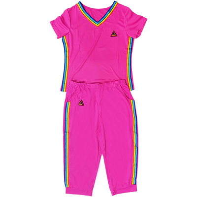 广场舞运动服春夏新款短袖长裤