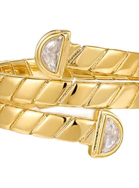 欧美蛇形缠绕戒指女冷淡风