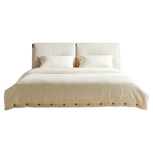 栖作床上四件套华夫格纯棉全棉床单被套四季结婚高级感长绒棉60支