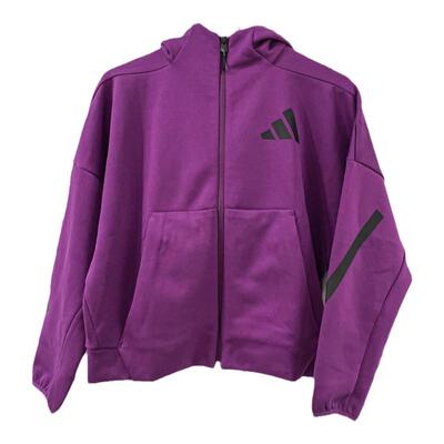 ADIDAS阿迪达斯女装2024冬季新款轻薄休闲运动连帽夹克外套JD3990