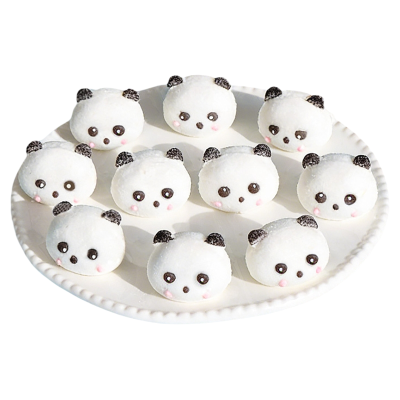 网红卡通熊猫棉花糖蛋糕装饰摆件