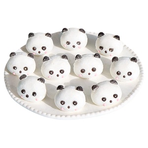 网红卡通熊猫棉花糖蛋糕装饰摆件