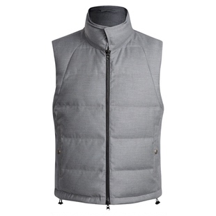 【羊毛双面穿羽绒马甲】平圆方中男款秋冬加厚保暖背心马夹外套