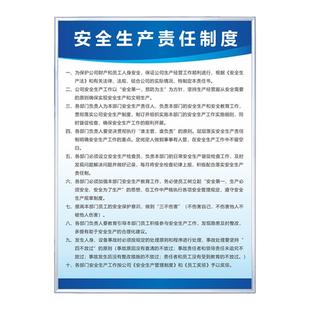 安全生产责任制度消防标识牌企业公司仓库车间制度牌上墙操作规程规章制度牌框挂墙仓储员工励志文化标语定制