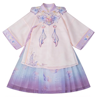 汉服女童2026新款明制春秋古风汉服超仙儿童大袖衫套装春装马面裙