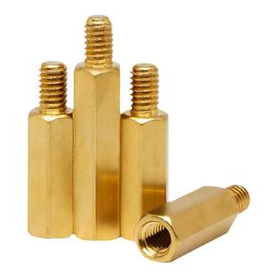 单头六角铜柱M2M3M4M5M6电脑主板隔离支撑柱机箱螺丝柱单通铜螺柱