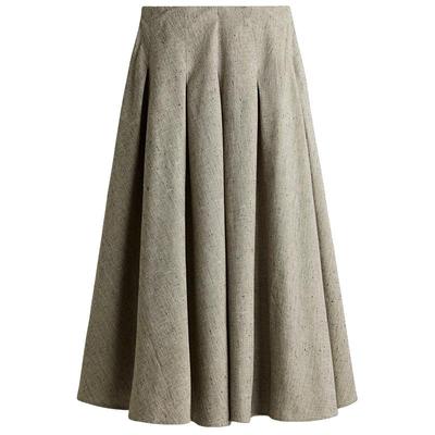 HM冬季女装时尚休闲褶裥半身长裙1290644