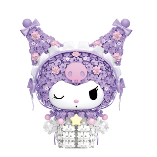 月光社三丽鸥花簇大体娃积木库洛米美乐蒂diy拼装玩具新年礼物女