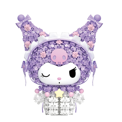 月光社三丽鸥花簇大体娃积木库洛米美乐蒂diy拼装玩具圣诞礼物女