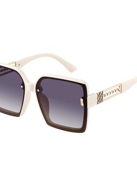 复古大框方形墨镜女开车圆脸显瘦