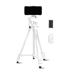 伟峰2024新款320白色网红手机直播支架三脚架自拍照抖音短视频录像桌上用多功能机位落地户外防抖三角架设备